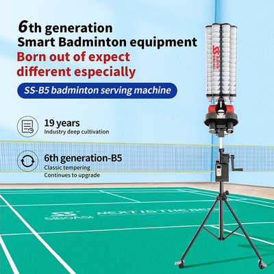 2025 SIBOASI B5 แบดมินตัน เครื่องฟีเดอร์ Shuttlecock เครื่องยิงแบดมินตันที่สมาร์ทสําหรับการฝึกอบรม