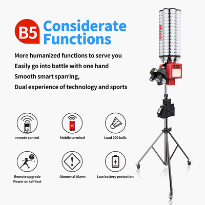 SIBOASI B5 ใหม่ แบดมินตัน เครื่องปนปนปนปน Smart Badminton Shooting Machine สําหรับการฝึกอบรม