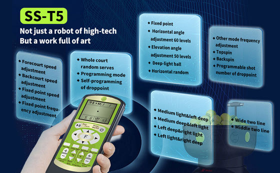 SIBOASI T5 APP การควบคุม มินิยิงเทนนิส บอลเครื่องสําหรับการฝึก