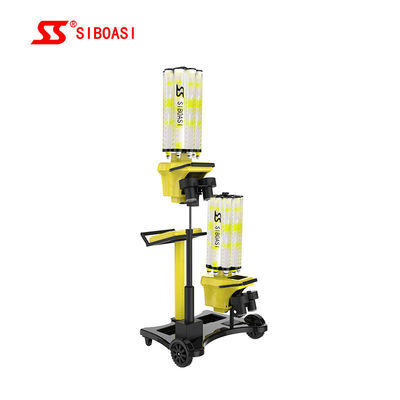 เครื่องแบดมินตันอัตโนมัติ 140W เครื่องป้อนรถรับส่งควบคุมคอมพิวเตอร์อัจฉริยะ