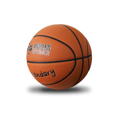 โลโก้ที่กำหนดเอง Hygroscopic PU Leather Basketball ขนาด 6 7 สำหรับการฝึกอบรม